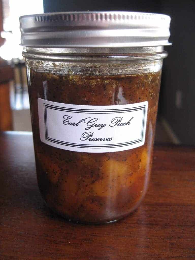 Earl Grey Peach Preserves (no pectin!)