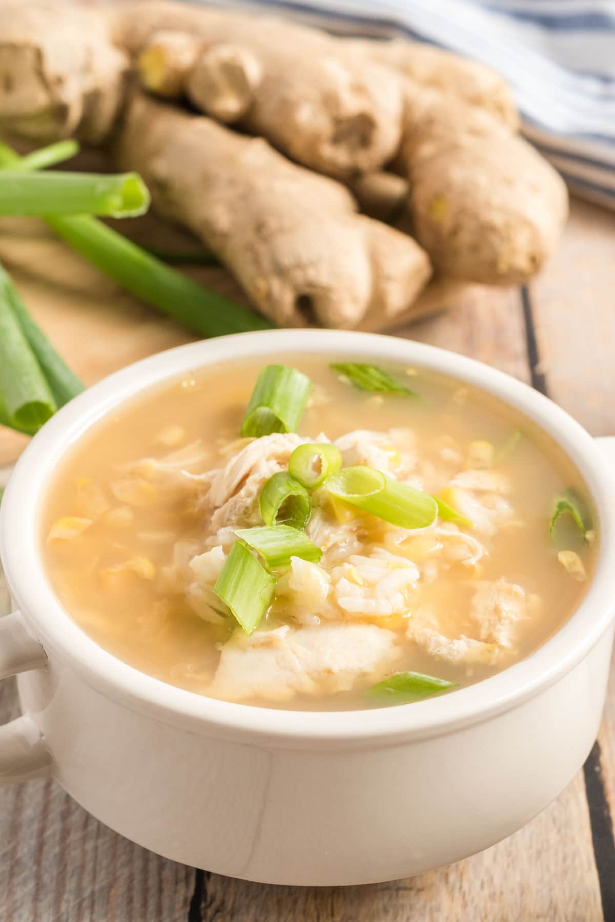 Asian Style Chicken Rice Soup