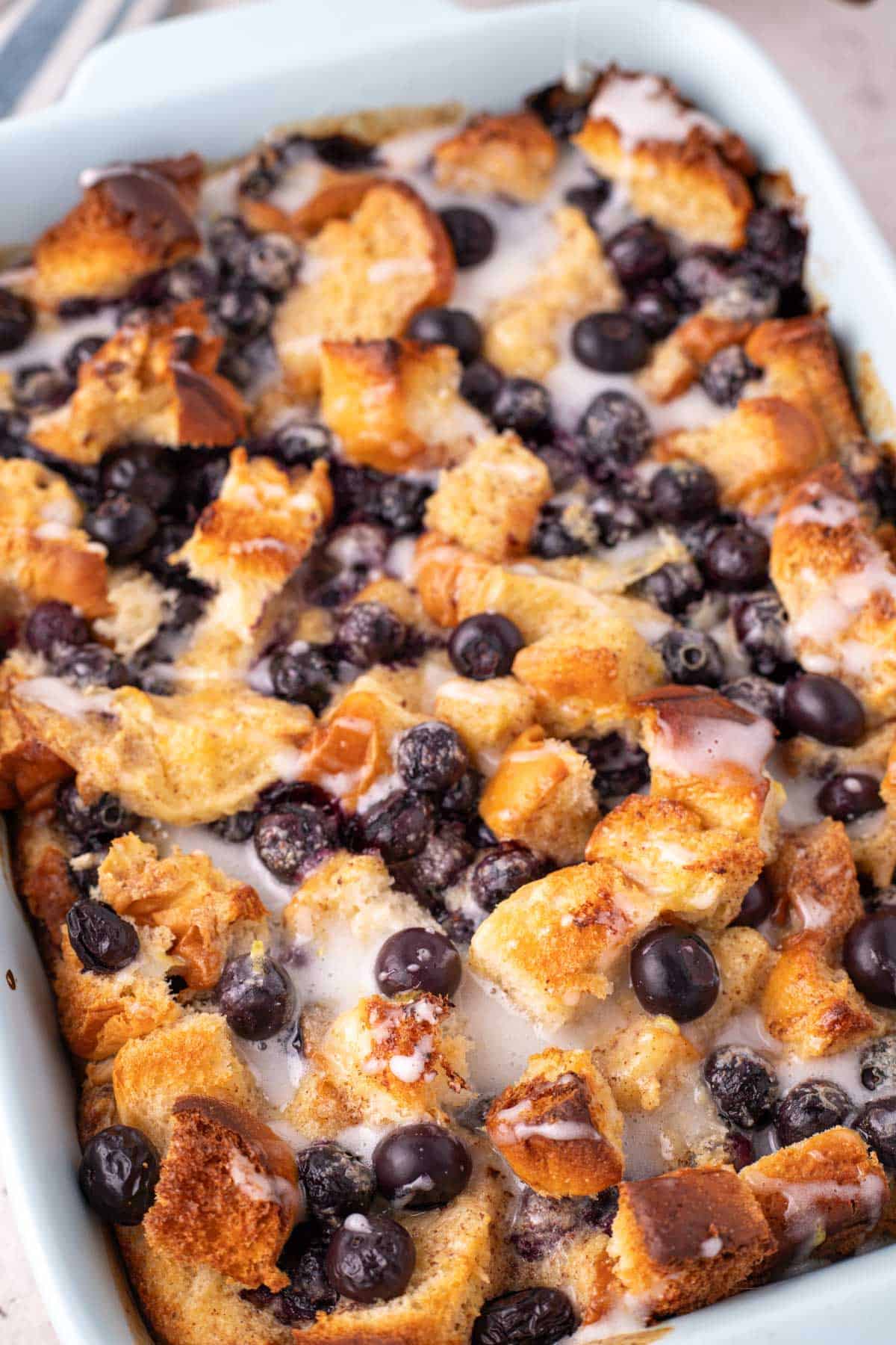 Blueberry Breakfast Casserole (Made with Hawaiian Rolls)