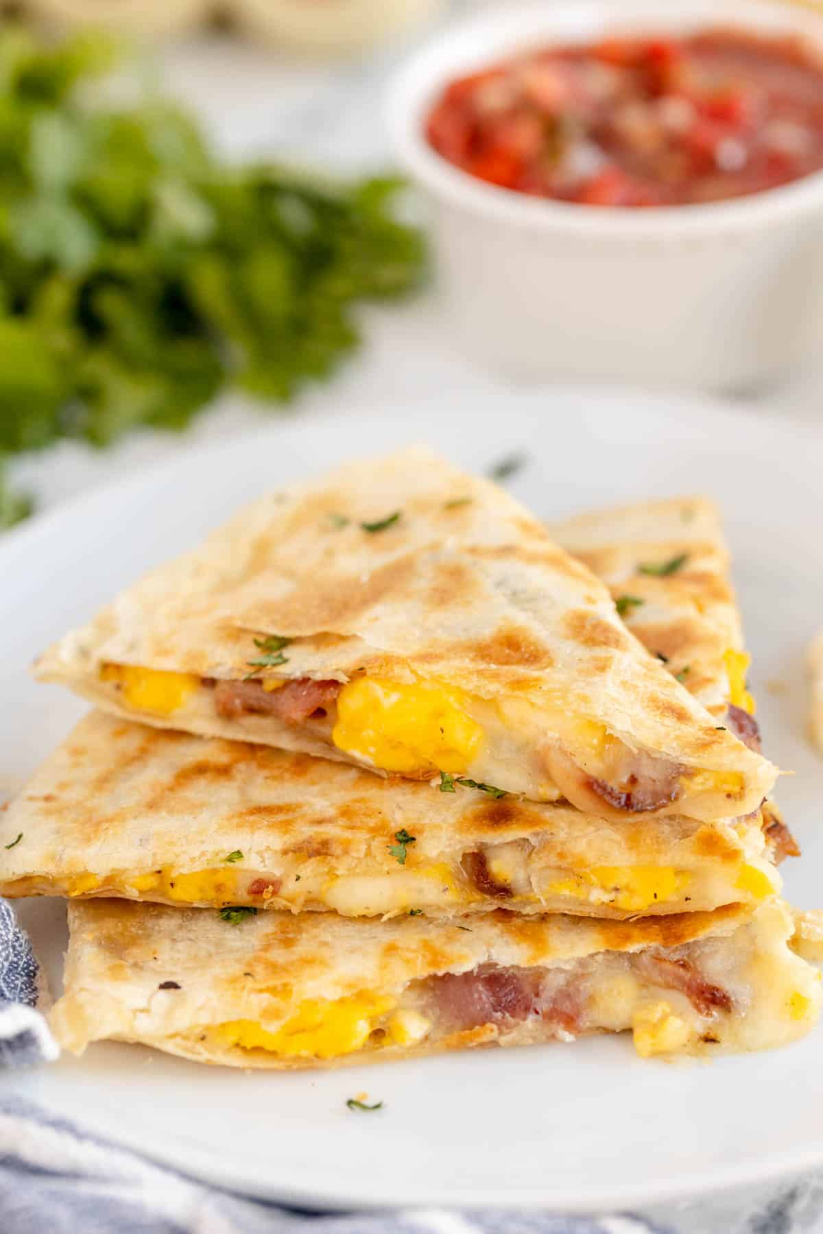 Breakfast Quesadillas (Bacon, Egg & Cheese)
