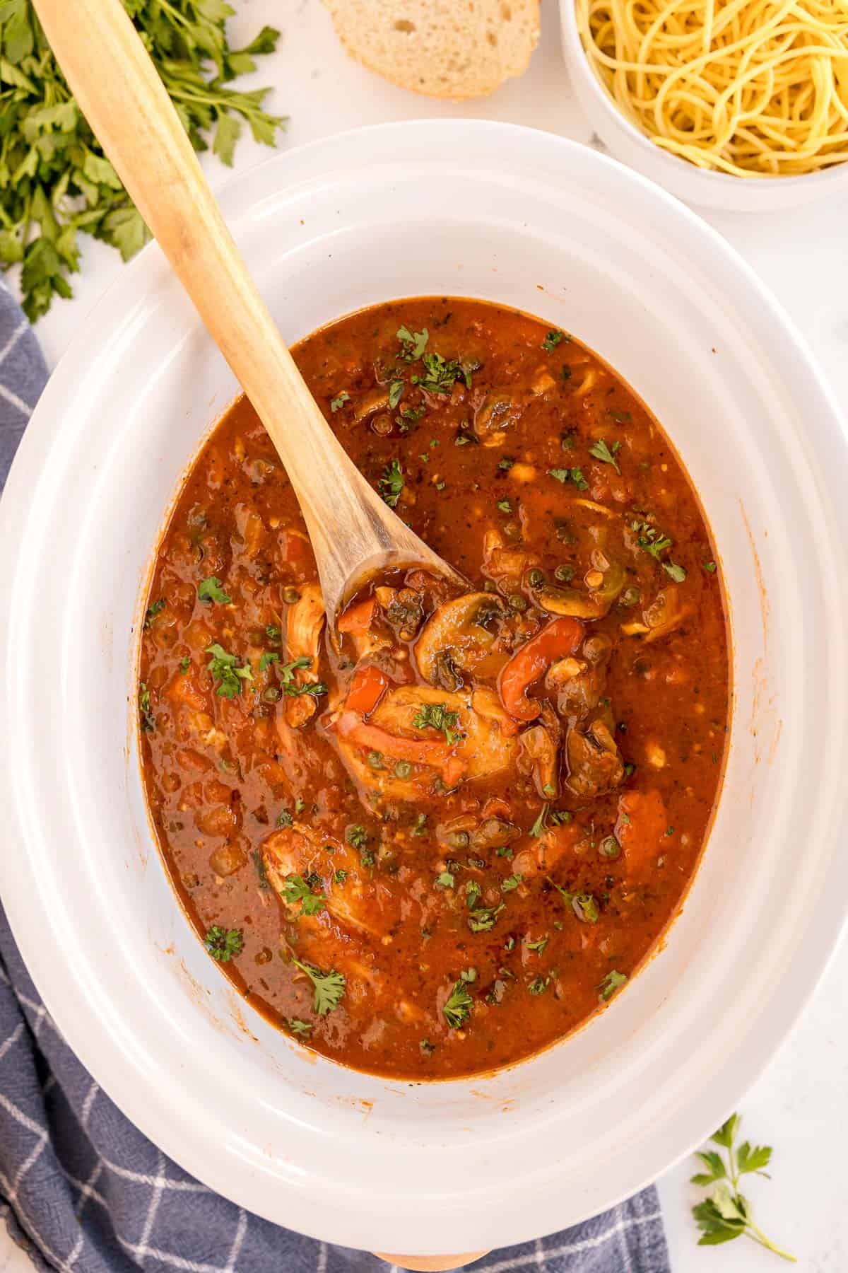 Crock Pot Chicken Cacciatore