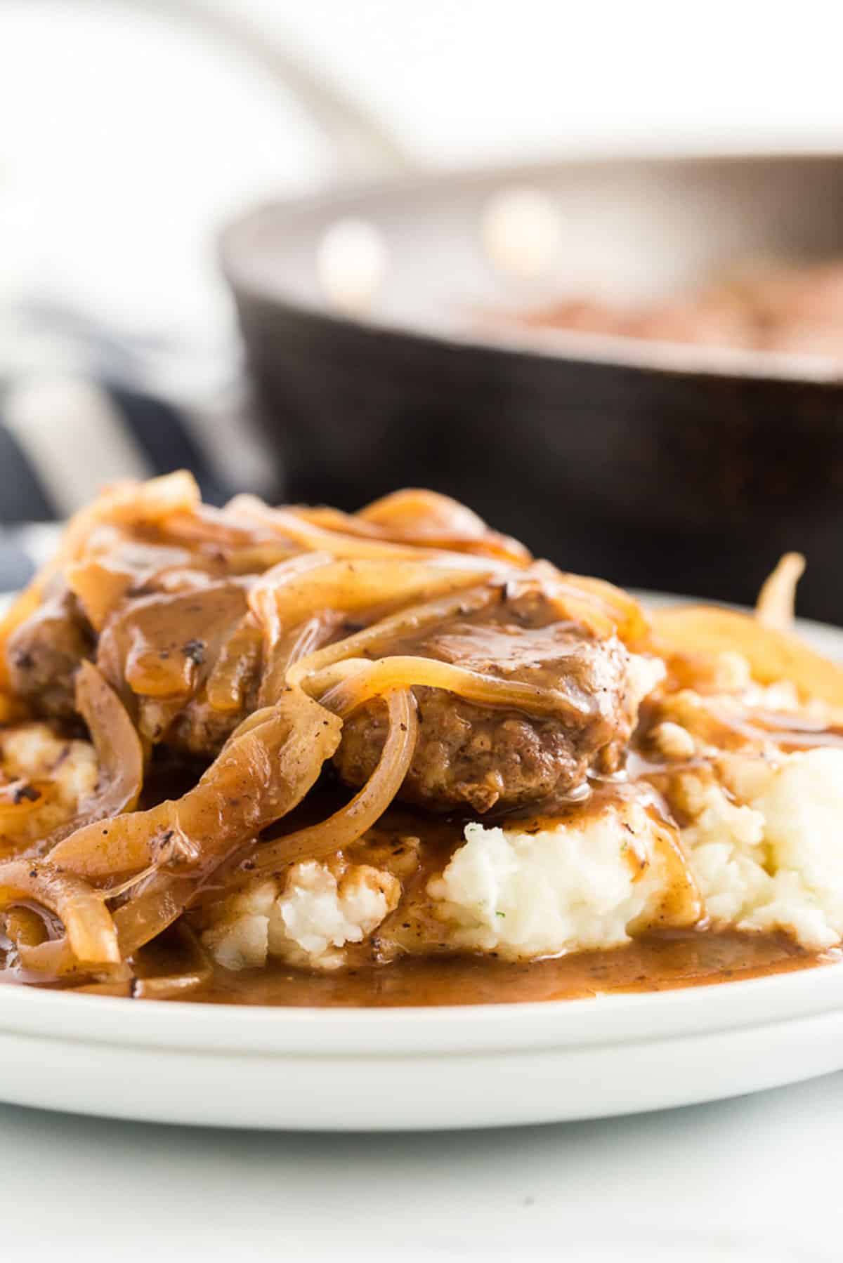 Hamburger Steaks with Onion Gravy + VIDEO