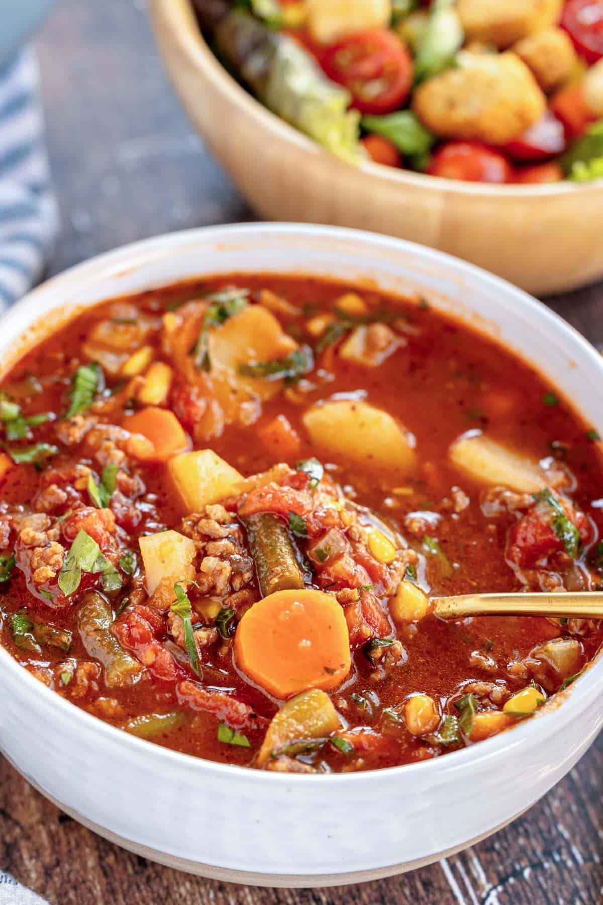 Easy Hamburger Vegetable Soup Recipe