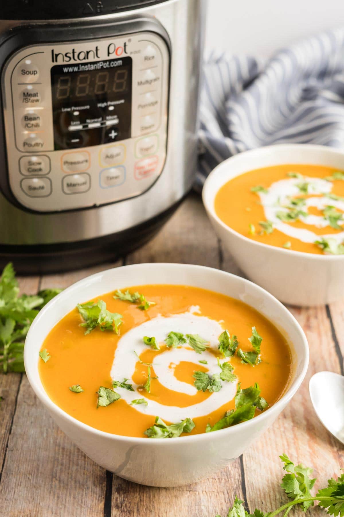 Instant Pot Butternut Squash Soup (with Thai spice)