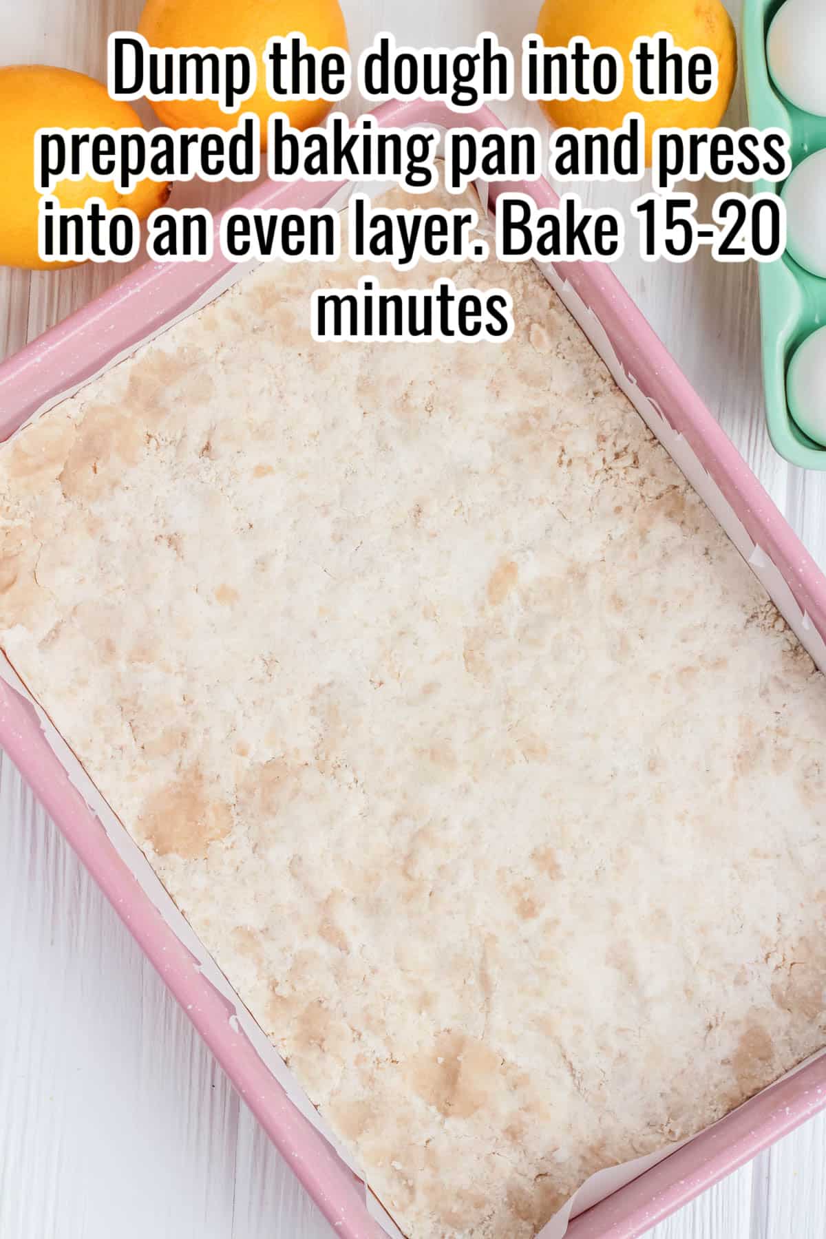 process shot of raw dough prior to baking.