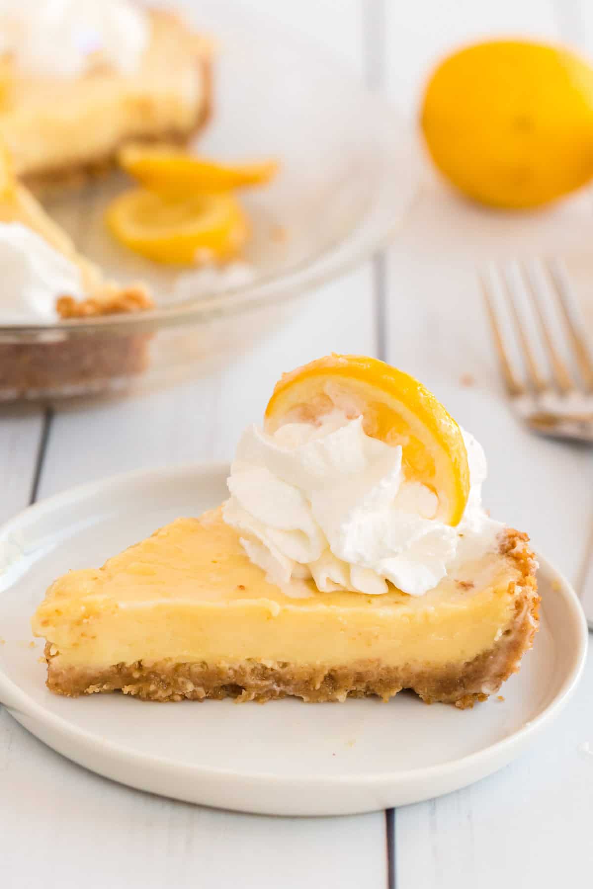 Creamy Lemon Pie with Candied Lemons