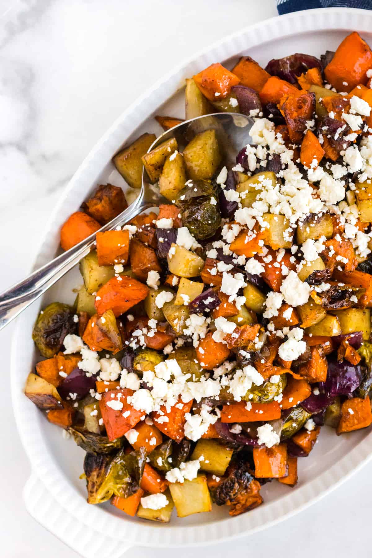 Oven Roasted Vegetables with Balsamic & Feta