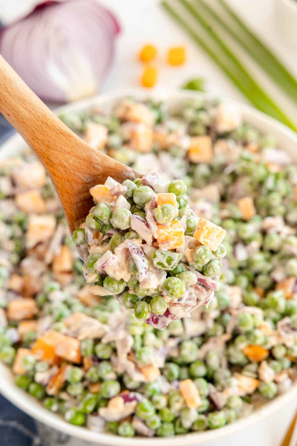 Classic Pea Salad (with bacon!)