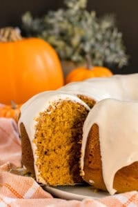 Pumpkin Bundt Cake with Cream Cheese Frosting