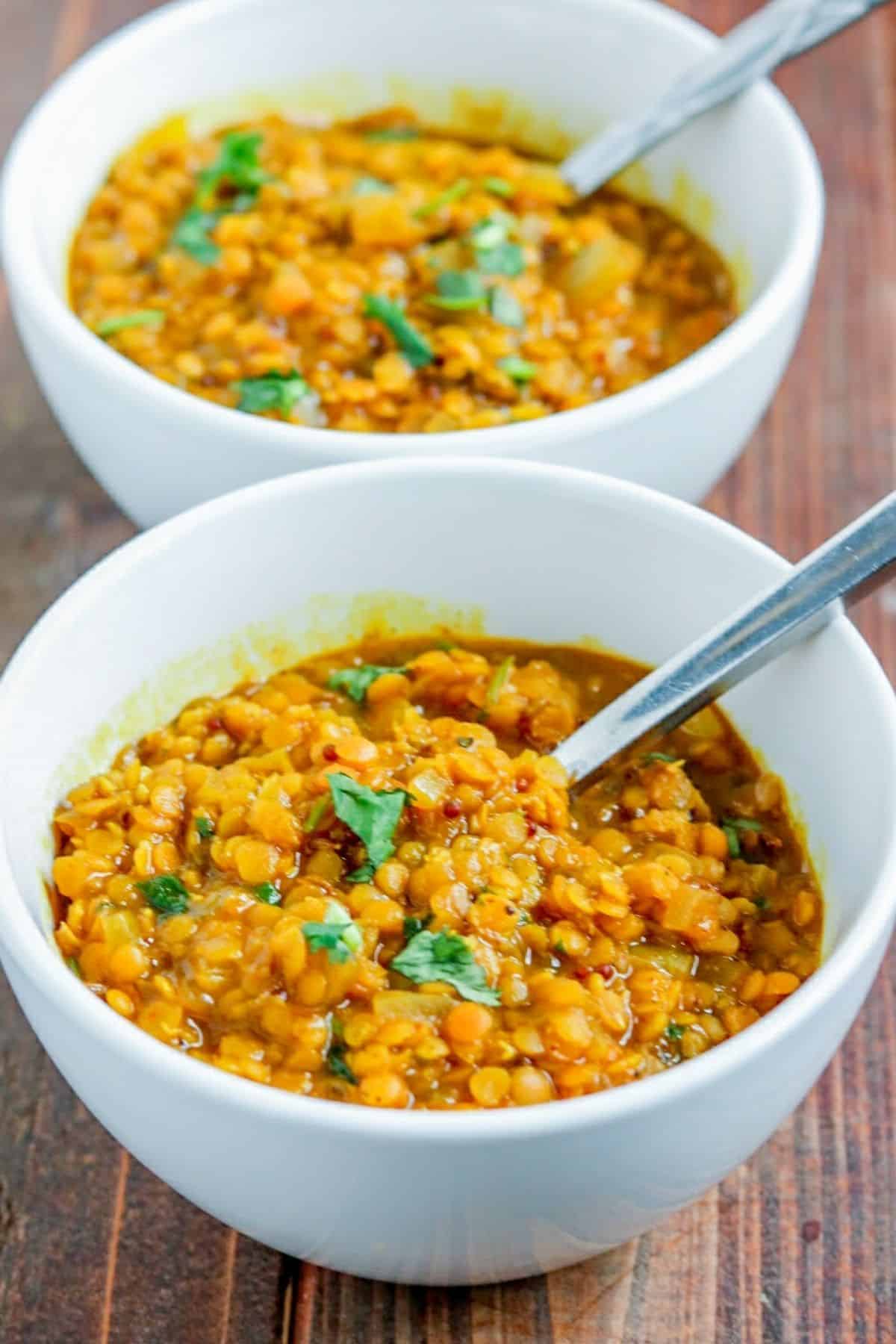 Spiced Red Lentil Dhal (Vegetarian)