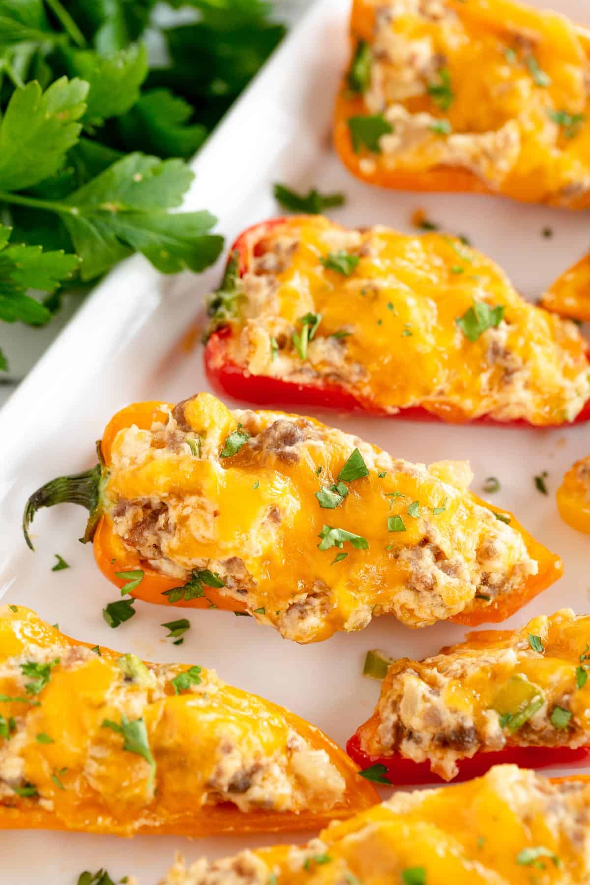 Sausage Stuffed Mini Peppers