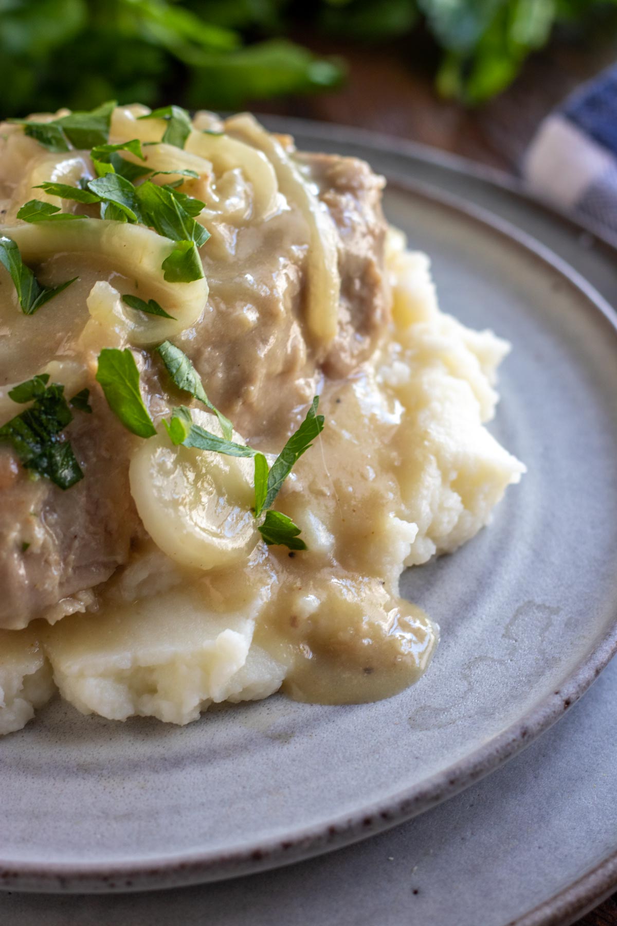 Smothered Pork Chops (Crockpot Recipe)