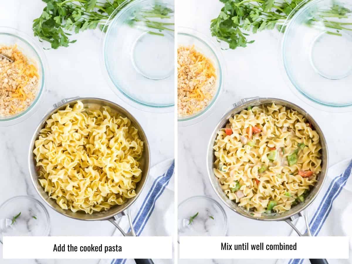 step by step how to make tuna noodle casserole