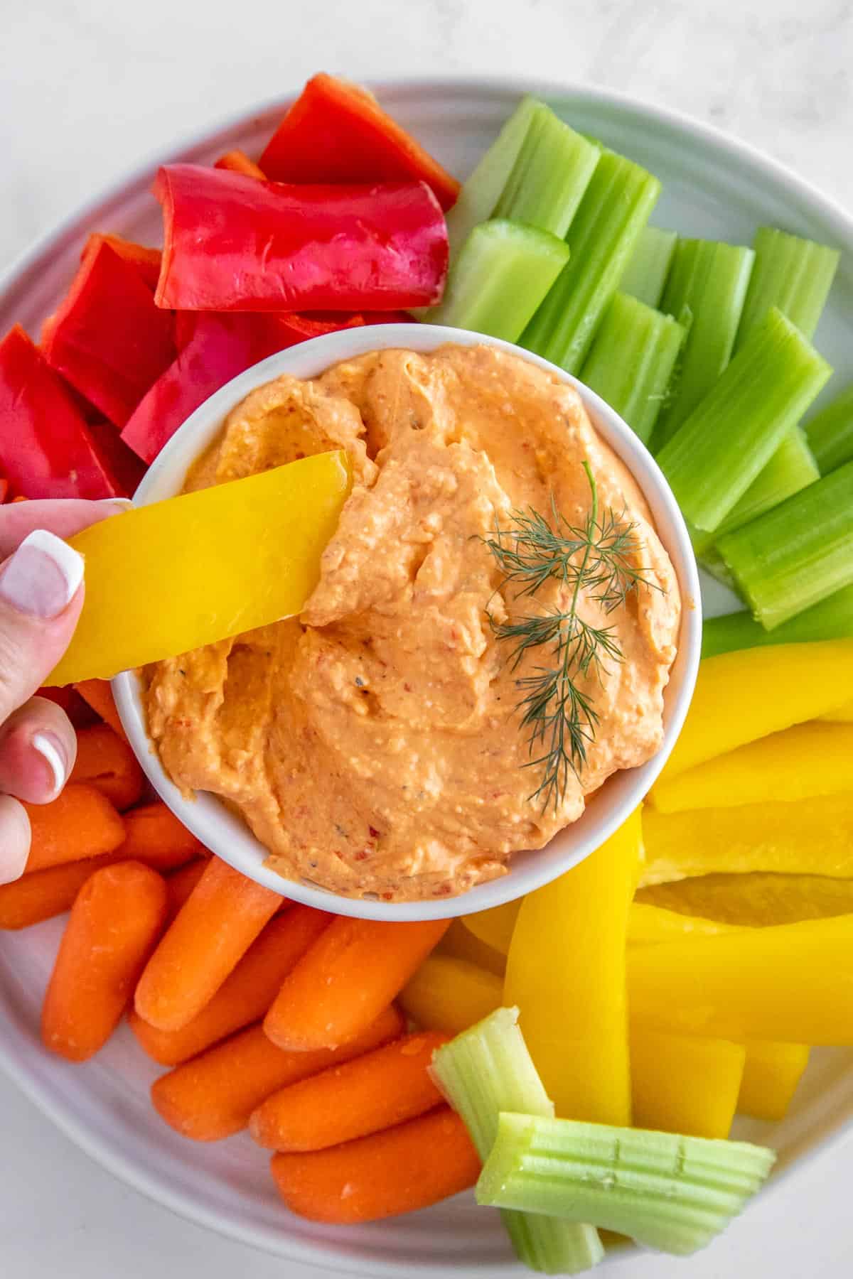 Whipped Feta Dip (with Red Peppers & Dill)